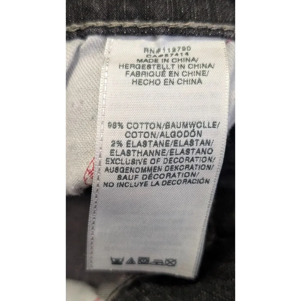 True Religion Black Section Skinny Old Multi Jeans 34 Y2K Grunge Acid Wash